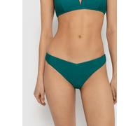 Bikini-Hose LSCN BY LASCANA "Gina", Damen, Gr. 44, N-Gr, blau (petrol), Recycling-Polyamid, unifarben, Badehosen Bikini-Hose, mit V-Bund (86682943-44)