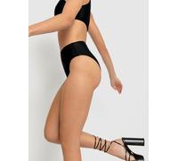 Bikini-Hose LSCN BY LASCANA "Gina", Damen, Gr. 44, N-Gr, schwarz, Recycling-Polyamid, unifarben, Badehosen Bikini-Hose, mit hohem Beinausschnitt (22629961-44)