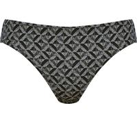 Bikini-Hose NATURANA "Beautiful Beaches", Damen, Gr. 42, N-Gr, schwarz (schwarz, print), Elasthan, Polyamid, gemustert, Badehosen Bikini-Hose, mit Muster, flexibler Bund, kein Einschneiden, elastisch,