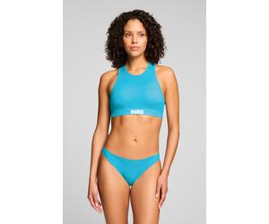Bikini-Hose PUMA "PUMA SWIM WOMEN CLASSIC BRIEFS", Damen, Gr. L, N-Gr, blau (luminous blau), Obermaterial: 80% Polyamid, 20% Elasthan, Badehosen Bikini-Hose (39605807-L) luminous blau