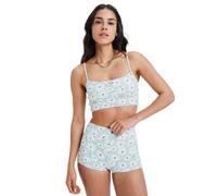 Bikini-Hose ROXY "Dream Floral High Waist", Damen, Gr. S, US-Größen, laurel grün dream big floral, 87% Nylon, 13% Elasthan, Badehosen Bikini-Hose (10413855-S) laurel grün dream big floral