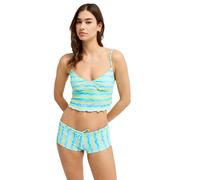 Bikini-Hose ROXY "Neon Queen Classic Shorty", Damen, Gr. M, US-Größen, tanager turquoise neon queen, Obermaterial: 85% Microfaser, 15% Elasthan;, Badehosen Bikini-Hose (48277429-M) tanager turquoise n