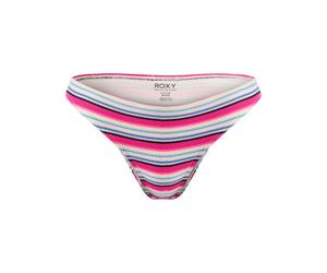 Bikini-Hose ROXY "Paraiso Stripe", Damen, Gr. XS, US-Größen, beige (brazilian sand paraiso stripeh), Obermaterial: 94% Microfaser, 6% Elasthan;, Badehosen Bikini-Hose (58166265-XS)