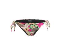 Bikini-Hose ROXY "Printed Beach Classics", Damen, Gr. L, grau (anthrazit palm song s), Obermaterial:87% Nylon, 13% Elasthan., Badehosen Bikini-Hose (39352561-L) anthrazit palm song s