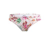 Bikini-Hose ROXY "Printed Beach Classics", Damen, Gr. XS, US-Größen, weiß happy tropical swim, 87% Nylon, 13% Elasthan, Badehosen Bikini-Hose (63117533-XS)