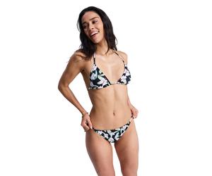 Bikini-Hose ROXY "Printed Essentials", Damen, Gr. XS, US-Größen, anthrazit spring charming sma, Obermaterial: 85% Microfaser, 15% Elasthan;, Badehosen Bikini-Hose (95958848-XS) anthrazit spring charmi