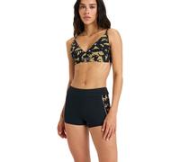 Bikini-Hose ROXY "Roxy Active Shorty", Damen, Gr. XS, US-Größen, anthrazit big flowers, Obermaterial: 75% Nylon, 25% Elasthan;, Badehosen Bikini-Hose (66231537-XS) anthrazit big flowers