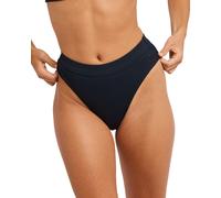 Bikini-Hose ROXY "Roxy Love Classic High Leg", Damen, Gr. XS, schwarz (anthrazit), Obermaterial: 91% Nylon, 9% Elasthan., Badehosen Bikini-Hose (23760725-XS) anthrazit