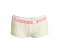Bikini-Hose ROXY "The Swell Classic Shorty", Damen, Gr. XL, US-Größen, cloud dancer swell plaid, Obermaterial: 85% Microfaser, 15% Elasthan;, Badehosen Bikini-Hose (97120565-XL) cloud dancer swell pla