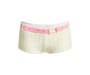 Bikini-Hose ROXY "The Swell Classic Shorty", Damen, Gr. XL, US-Größen, cloud dancer swell plaid, Obermaterial: 85% Microfaser, 15% Elasthan;, Badehosen Bikini-Hose (97120565-XL) cloud dancer swell pla