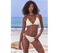 Bikini-Hose S.OLIVER "Ada", Damen, Gr. 42, N-Gr, beige (creme), Recycling-Polyamid, Strukturmuster, Badehosen Bikini-Hose, in gemusterter Strukturware (89415954-42) creme