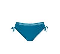 Bikini-Hose S.OLIVER "Aiko", Damen, Gr. 36, N-Gr, blau (petrol), Microfaser, Microfaser, Polyamid, Badehosen Bikini-Hose, mit Häkeloptik (97387734-36) petrol