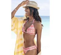 Bikini-Hose S.OLIVER "Enja" Gr. 42, N-Gr, rot (lobster, weiß) Damen Badehosen (38168211-42) lobster, weiß