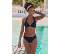 Bikini-Hose S.OLIVER "Oana", Damen, Gr. 40, N-Gr, blau (marine), Microfaser, Strukturmuster, Badehosen Bikini-Hose, mit Strukturmuster (79903515-40) marine