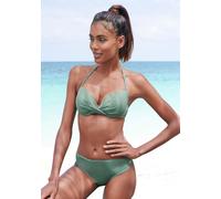 Bikini-Hose S.OLIVER "Spain", Damen, Gr. 42, N-Gr, grün (oliv), Microfaser, Microfaser, unifarben, Badehosen Bikini-Hose, in modischen Unifarben, Topseller (73888164-42) oliv