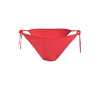 Bikini-Hose "STRING SIDE TIE", Damen, Gr. M (38), N-Gr, rot (signal rot), Jersey, Polyester, CALVIN KLEIN SWIMWEAR, unifarben mit Farbeinsatz, Badehosen Bikini-Hose, mit großem Logo hinten (21990604-M