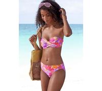 Bikini-Hose SUNSEEKER "Butterfly", Damen, Gr. 34, N-Gr, lila (lila, orange), Microfaser, Polyamid, bedruckt, Badehosen Bikini-Hose, mit Schmetterling-Design (14417462-34) lila, orange