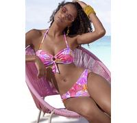 Bikini-Hose SUNSEEKER "Butterfly", Damen, Gr. 38, N-Gr, lila (lila, orange), Microfaser, Polyamid, bedruckt, Badehosen Bikini-Hose, mit Schmetterling-Design (65802308-38) lila, orange