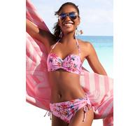 Bikini-Hose SUNSEEKER "Modern", Damen, Gr. 36, N-Gr, rosa (rosa, bedruckt), Polyamid, bedruckt, floral, Badehosen Bikini-Hose, seitlich regulierbar (48167142-36) rosa, bedruckt