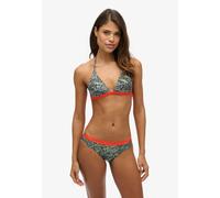 Bikini-Hose SUPERDRY "PRINT CLASSIC BIKINI BOTTOM", Damen, Gr. L, N-Gr, grün (grün leaf paisley), Obermaterial: 82% Polyester, 18% Elasthan, bedruckt, Badehosen Bikini-Hose (86857221-L)
