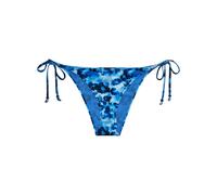 Bikini-Hose TRIUMPH "Midnight Swim Tai", Damen, Gr. 42, N-Gr, blau (blau combination), Microfaser, Obermaterial: 82% Polyamid, 18% Elasthan, Badehosen Bikini-Hose, weich und glänzend (93191751-42) bla