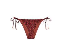 Bikini-Hose TRIUMPH "Midnight Swim Tai", Damen, Gr. 44, N-Gr, rot (braun combination), Microfaser, Obermaterial: 82% Polyamid, 18% Elasthan, Badehosen Bikini-Hose, weich und glänzend (23968368-44) bra