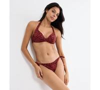 Bikini-Hose TRIUMPH "Midnight Swim Tai", Damen, Gr. 46, N-Gr, braun combination, Microfaser, Obermaterial: 82% Polyamid, 18% Elasthan, Badehosen Bikini-Hose, weich und glänzend (23968368-46) braun com