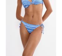 Bikini-Hose TRIUMPH "Mix & Match Summer Brazilian pt", Damen, Gr. 46, N-Gr, blau (blau, light combination), Microfaser, Obermaterial: 77% Polyamid, 23% Elasthan, Badehosen Bikini-Hose, verspielt und f