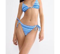 Bikini-Hose TRIUMPH "Mix & Match Summer Tai pt", Damen, Gr. 42, N-Gr, blau (blau, light combination), Microfaser, Obermaterial: 77% Polyamid, 23% Elasthan, Badehosen Bikini-Hose, verspielt und farbenf