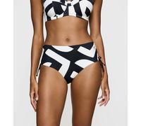 Bikini-Hose TRIUMPH "Summer Allure Maxi EX", Damen, Gr. 36, N-Gr, weiß, schwarz combination, Microfaser, Obermaterial: 77% Polyamid, 23% Elasthan, Badehosen Bikini-Hose, seitliche Schnürung, verstellb