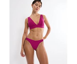 Bikini-Hose TRIUMPH "Summer Sunset Brazilian 01", Damen, Gr. 40, N-Gr, pink (raspberry juice), Glitzergarne;Microfaser, Obermaterial: 70% Polyamid, 16% metallisierte Fasern, 14% Elasthan, Badehosen Bi
