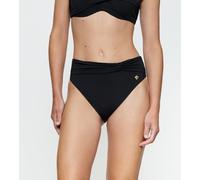 Bikini-Hose TRIUMPH "Summer Twist Highwaist brief", Damen, Gr. 44, N-Gr, schwarz, Microfaser, Obermaterial: 84% Polyamid, 16% Elasthan, Badehosen Bikini-Hose, Raffung an der vorderen Taille (42259303-