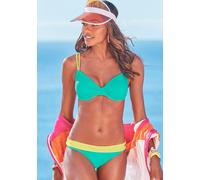 Bikini-Hose VENICE BEACH "Anna", Damen, Gr. 38, N-Gr, grün (mint), Microfaser, Polyamid, kontrastfarbene Details, unifarben, Badehosen Bikini-Hose, mit kontrastfarbenem Bund (18087005-38) mint