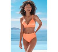 Bikini-Hose VENICE BEACH "Lucky", Damen, Gr. 36, N-Gr, rot (lachs), Recycling-Polyamid, Strukturmuster, Badehosen Bikini-Hose, aus gerippter Strukturware (26857740-36) lachs