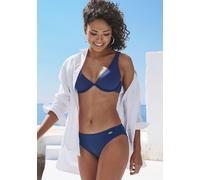 Bikini-Hose VENICE BEACH "Lucky", Damen, Gr. 38, N-Gr, blau, Recycling-Polyamid, Strukturmuster, Badehosen, aus gerippter Strukturware (31592453-38) blau