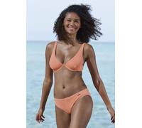 Bikini-Hose VENICE BEACH "Lucky", Damen, Gr. 42, N-Gr, rot (lachs), Recycling-Polyamid, Strukturmuster, Badehosen, aus gerippter Strukturware (32445817-42) lachs