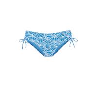 Bikini-Hose VENICE BEACH "Peony", Damen, Gr. 44, N-Gr, blau, Recycling-Polyester, Strukturmuster, Badehosen, in höherer Schnittform und modischer Strukturware (51537004-44) blau