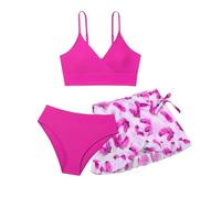 Bikini MäDchen Badeanzug MäDchen Bikinis FüR Teenager GrößEn 8 9 10 11 12 13 14 15 16 17 18 Jahre (128,134,140,146,152,158,164) Bikini Set 3-Teiliges Bikinioberteil Triangel Bikinihose Mit Rock