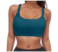 Bikini Oberteil Damen Push Up Padded Bikinioberteil Sommer Schnell Trocknend Rückenfrei Bikini Oberteile Swim Sport BH Breite Träger Swimsuit Top Dünne Bequem Workout Swimwear Damen (02-Marine, M)