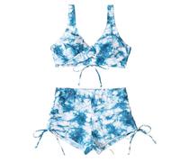 Bikini Oberteil sportlich Damen Bikini Set Push Up Sport Bikinis GroßE GrößEn Badekleid High Waist String Badeanzug Badeshorts BrüSte mit BüGel