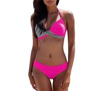 Bikini Schwangerschaft Push up Bikinis Damen Set Damen Outfit sexy sexy Lingerie Woman Badeanzug bauchweg Push up mütze Winter Bikini orange Highwaist Badeanzug für mollig
