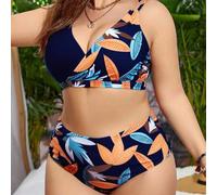 Bikini-Set mit Tropen-Muster für den Sommer am Strand