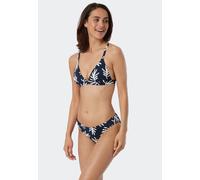 Bikini Triangel-Top herausnehmbare Cups variable Träger Korallen dunkelblau-gemustert - Mix & Match Coral Life XS