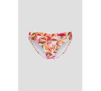 Bikini-Hose S.OLIVER "Bauhinia", Damen, Gr. 34, N-Gr, beige (creme bedruckt), Recycling-Polyamid, floral, Badehosen, mit höherem Beinausschnitt (25854835-34) creme bedruckt