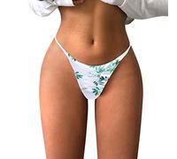 Bikinihose Schwarz Damen, Bademode Triangel Badehose Sexy String Tangas Bikinislip Leopard Drucken Low Waist Bikini Hose Slip Sommer Bikinihosen Strand Badeanzug Unterteil Badeshorts Urlaubsoutfit