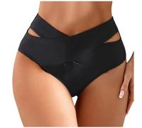 Bikinihosen für Damen High Waist Bikini Hose Brazilian Style String Tanga Bikinislip Sexy Cut Out Bikinihose Badeshorts Bademode Strandshorts Bikini Unterteil
