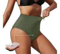 Bikinihosen für Damen Perioden Bikini Hose Menstruations Badeanzug High Waist Perioden Bikinihose Mädchen Basic Slip Bikinihose Schwarz Damen Period Badeshorts Perioden Bademode zum Schwimmen