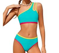 bikinis für mädchen 146, Bikini Mädchen Zweiteiler Sport Bequem Oberteil und High Waist Bikinihose Swimsuit Kinder 2-Teilig Badeset Sommer Badeanzug Teenager Schwimmanzug, Mintgrün, 12 Jahre