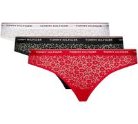 Bikinislip "3 PACK BIKINI LACE (EXT SIZES)", Damen, Gr. XL (42/44), bunt (desert_sky, weiß, primary_rot), Spitze, Obermaterial: 86% Polyamid, 14% Elasthan, TOMMY HILFIGER UNDERWEAR, unifarben, körpern