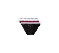Bikinislip "BIKINI 3PK", Damen, Gr. S (36), Jersey, schwarz (established rot, classic weiß, seein), Jersey, Obermaterial: 90% Baumwolle, 10% Elasthan, CALVIN KLEIN UNDERWEAR, körpernah, Unterhosen, Kö